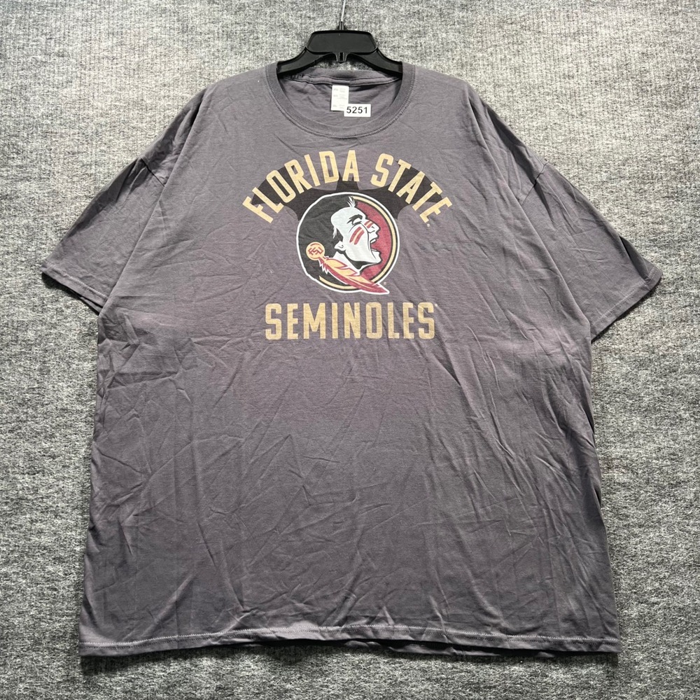 Florida State Seminoles FSU Graphic T-Shirt Mens 3XL Gray Cotton Short Sleeve